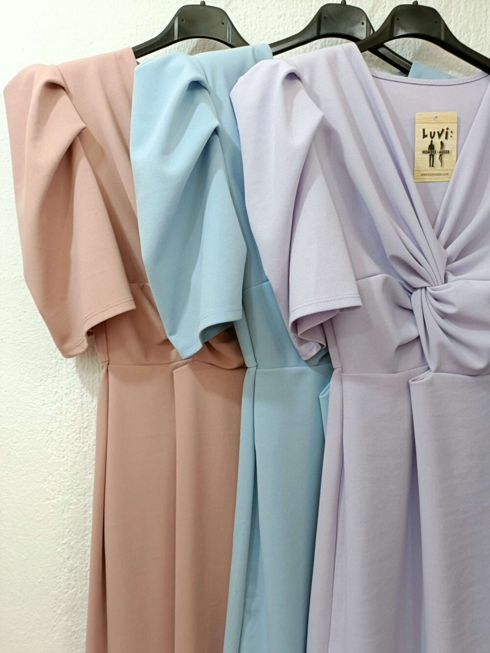 Vestido Nudo liso apertura - Imagen 10