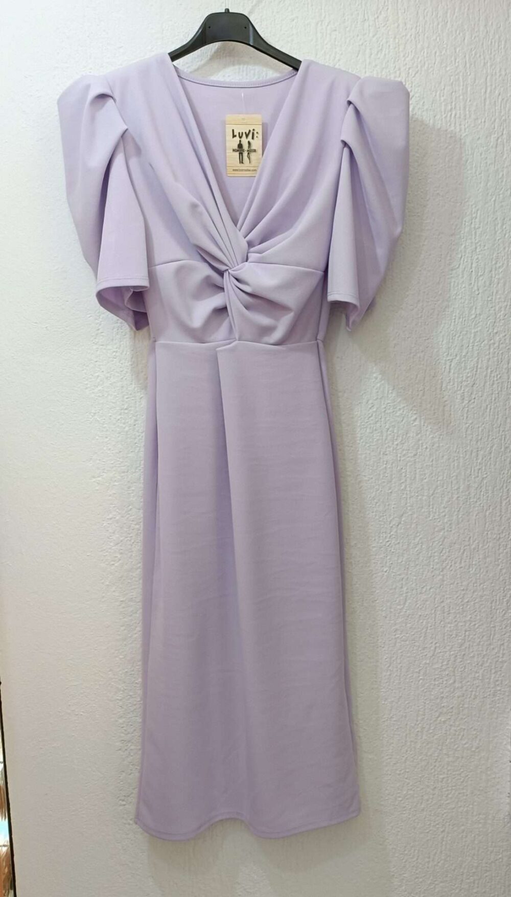 Vestido Nudo liso apertura - Imagen 6