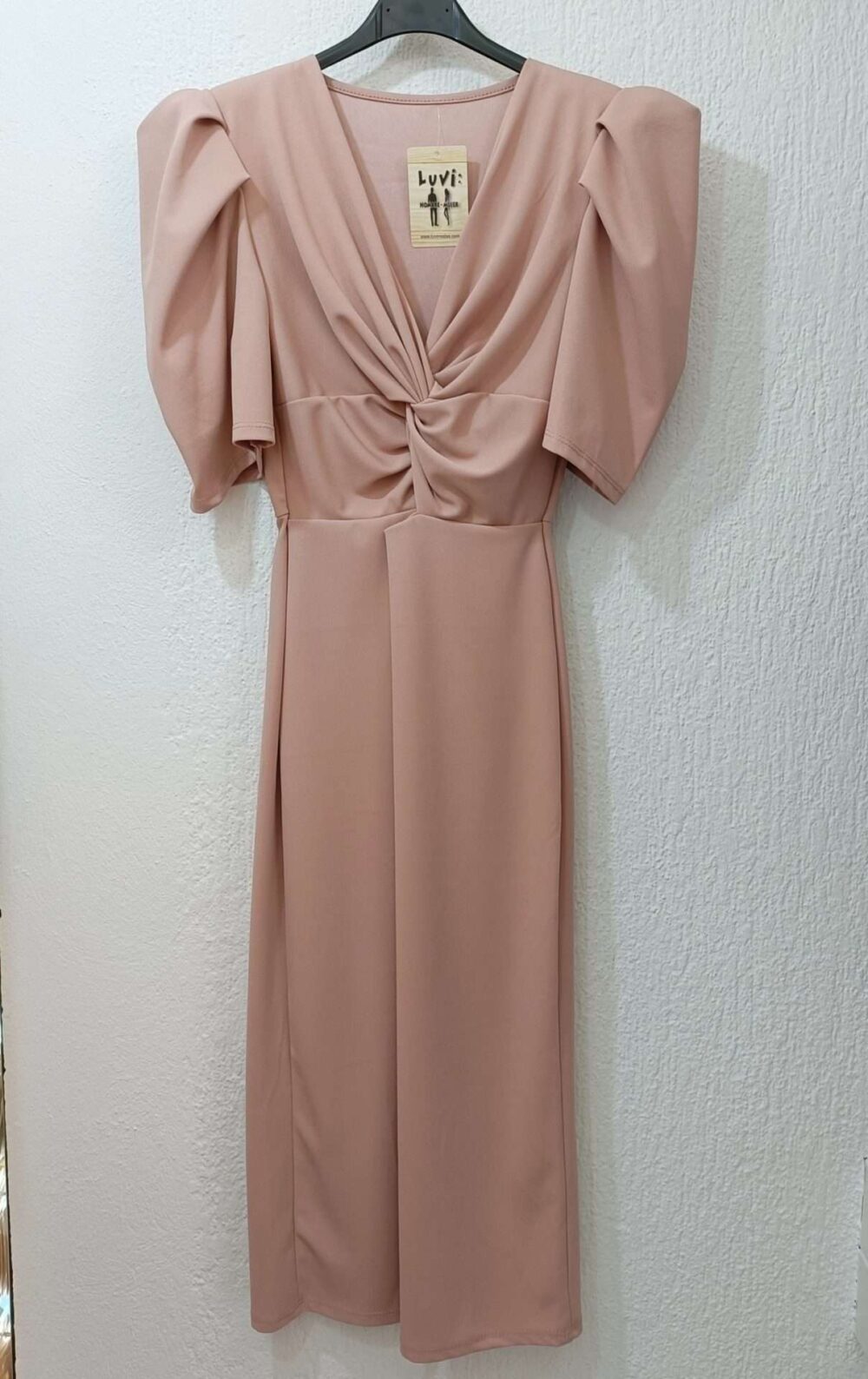 Vestido Nudo liso apertura - Imagen 8