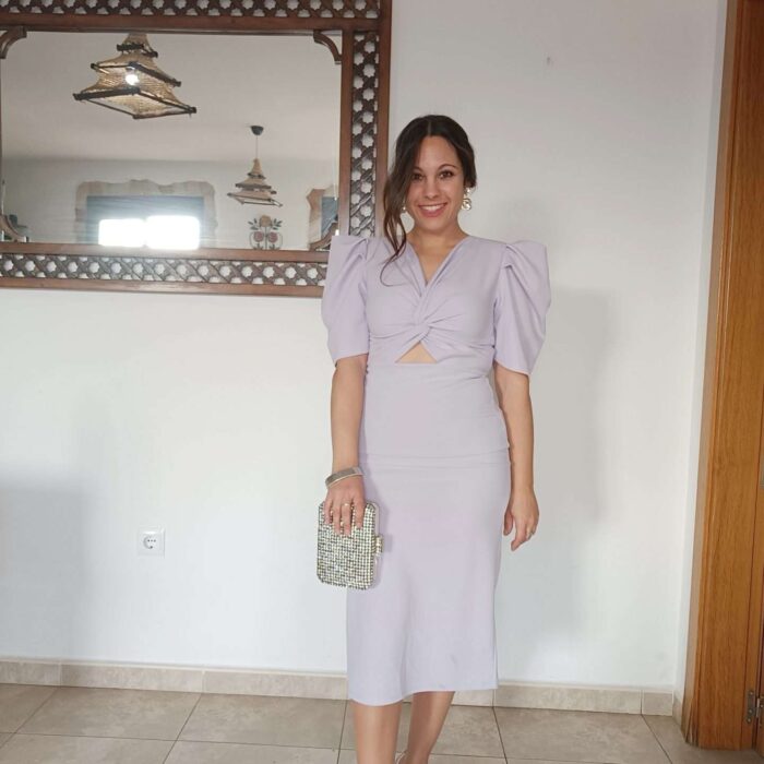 Vestido Nudo liso apertura